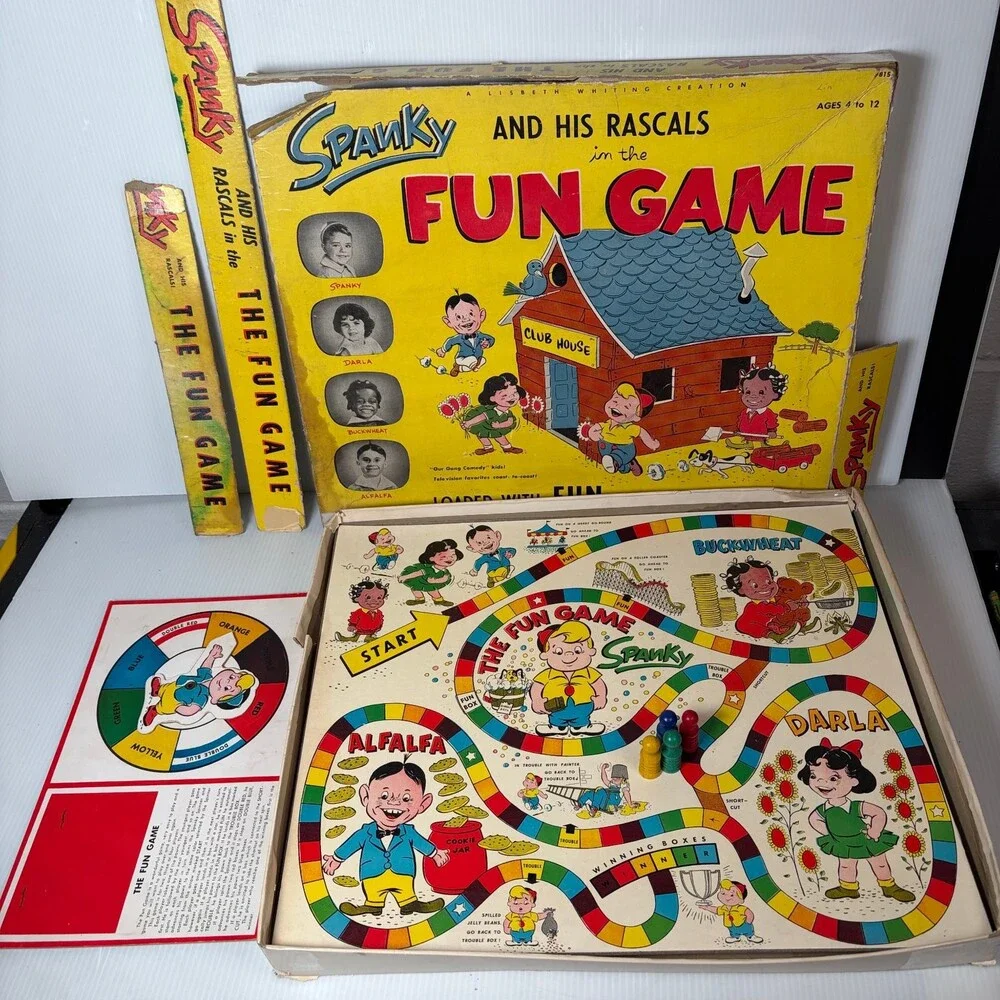 Vintage 1950s Spanky and His Rascals in the Fun Game Rare Board Game Complete